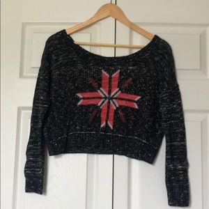Black cropped sweater